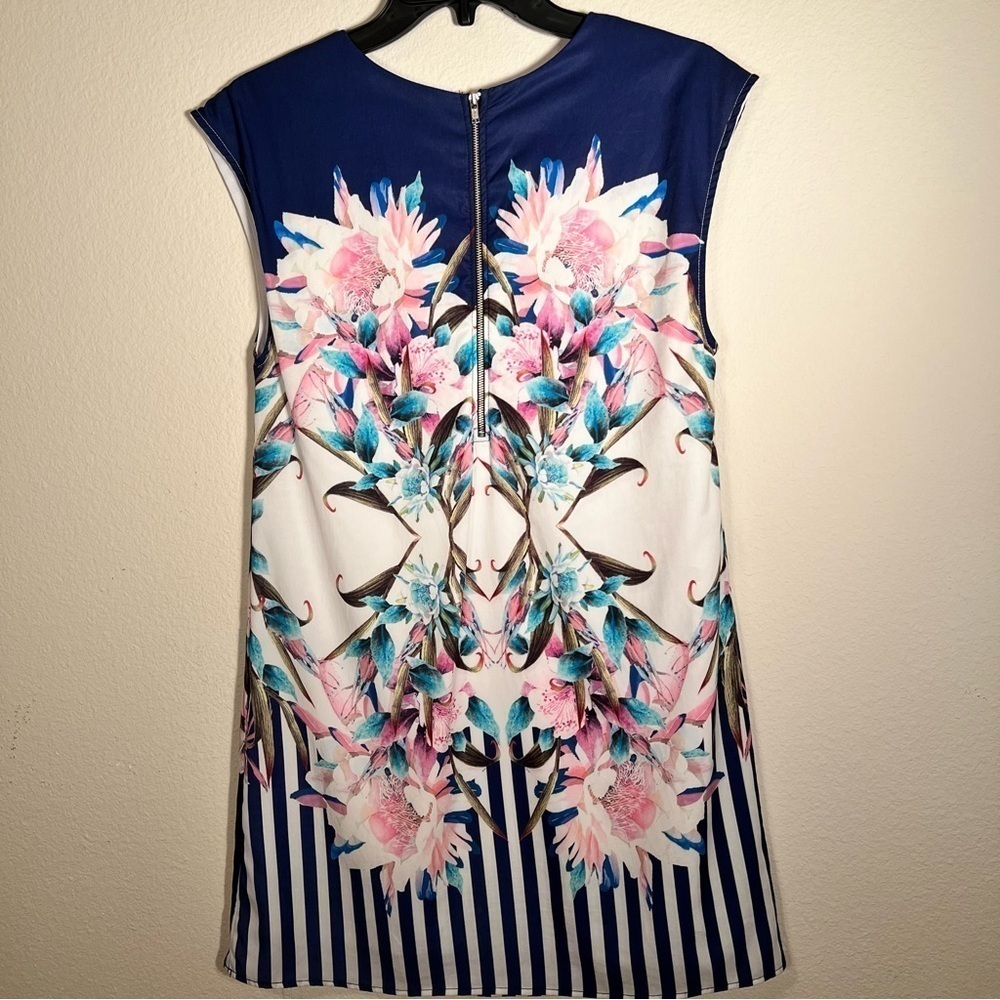 Honey Punch Floral Dress Blue Pink Small - Picture 4 of 7